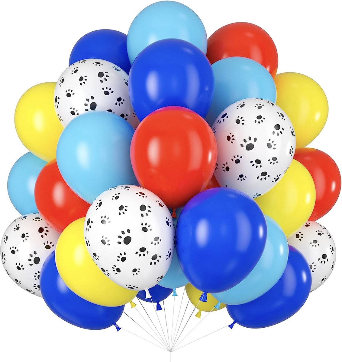 Ballonnen hondenpootjes mix || Op werkdagen voor 16:00 besteld = volgende dag verzonden